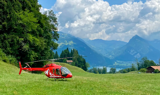 FunFlights Helicopter-Tours Panoramic Restaurant Dining Helicopter Flight with Stopover in Switzerland